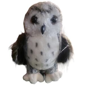 Crescent Silver Owl Plush Stuffed Animal 9" by Douglas Cuddle Toys Item #3837